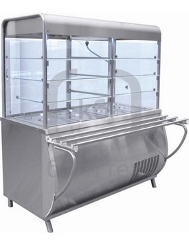 Холодильная витрина-прилавок ABAT ПВВ(Н)-70М-С-НШ